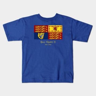 Queen Elizabeth Royal Standard of the United Kingdom Kids T-Shirt